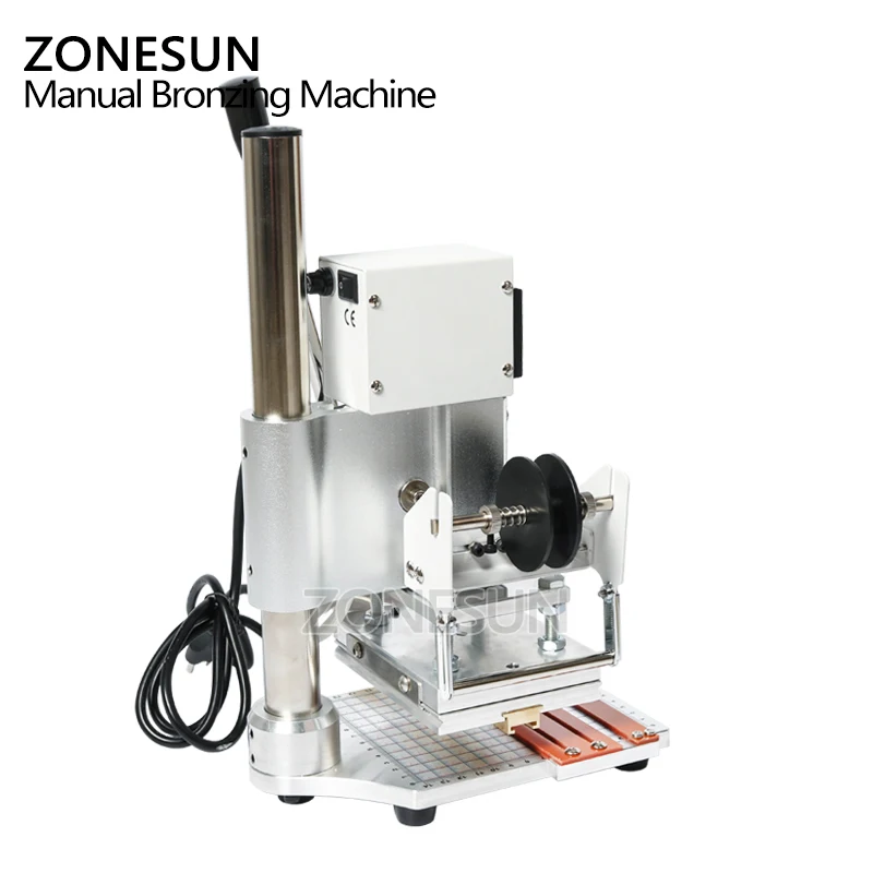 ZONESUN новая ZS-100 двухцелевая машина для горячего тиснения фольгой ручная Бронзирующая машина для ПВХ карты кожи бумаги штамповочная машина
