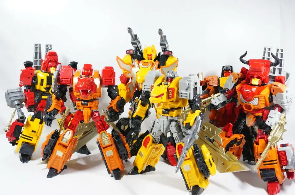 Набор для игр JinBao преобразовательный набор G1 MMC Feral Rex Predacons 6 в 1|Игровые фигурки и