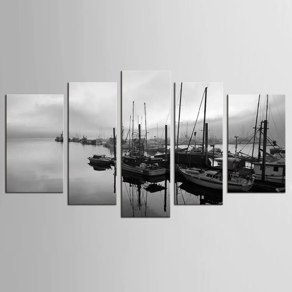 5 шт. Картина на холсте с изображением морского корабля|decorative painting|ship paintingpainting modern