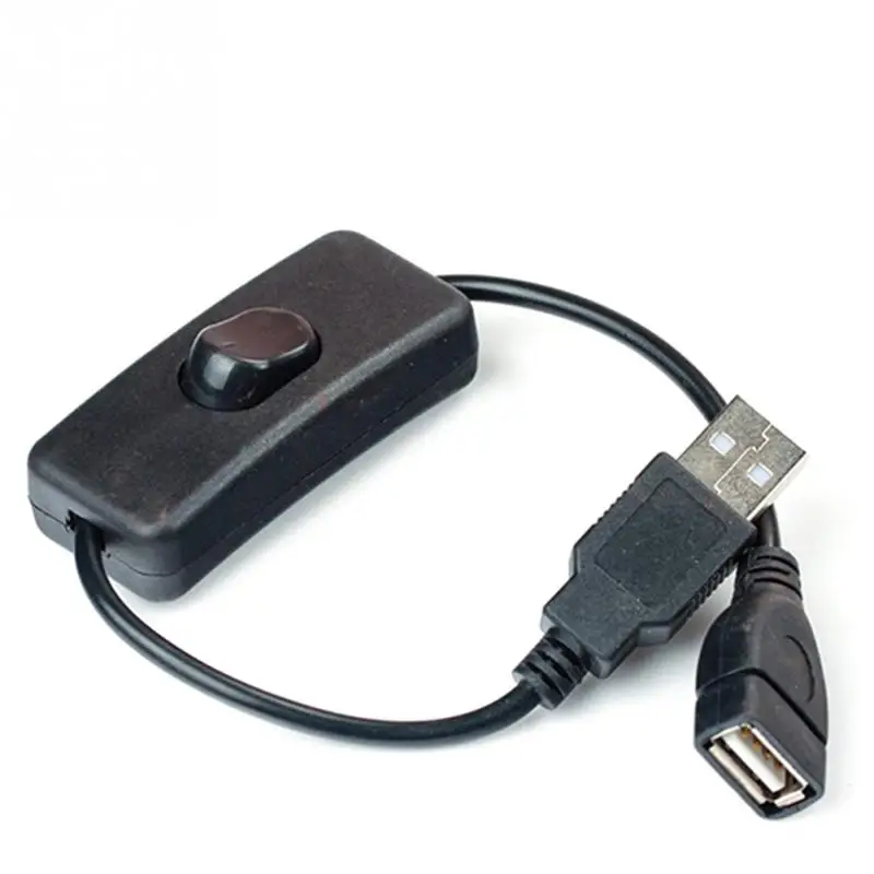 Woo power медный материал USB кабель для мужчин и женщин переключатель ВКЛ. Выкл. Кабель Переключить светодиодный светильник линия питания 28 см черный