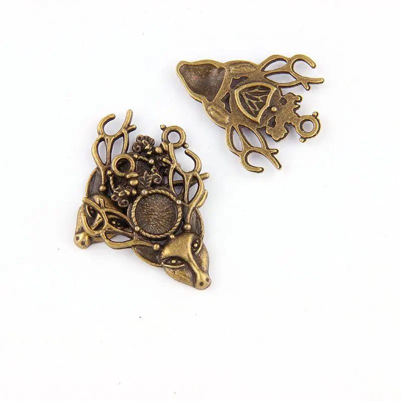 5 шт. 9 ммантиков ожерелье из овечьей шкуры подвеска с кабошоном основа для камеи