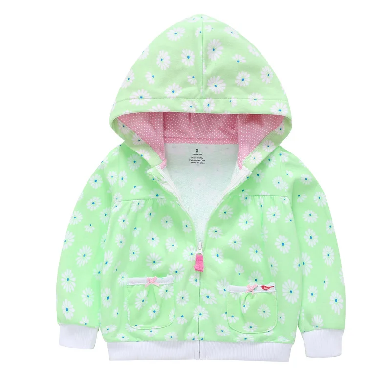 

27kids Toddler Baby Boys Fall Winter Hooded Sweatshirt Boys Long Sleeves Small daisy Print Hoodies Tops Casual Cotton Clothes