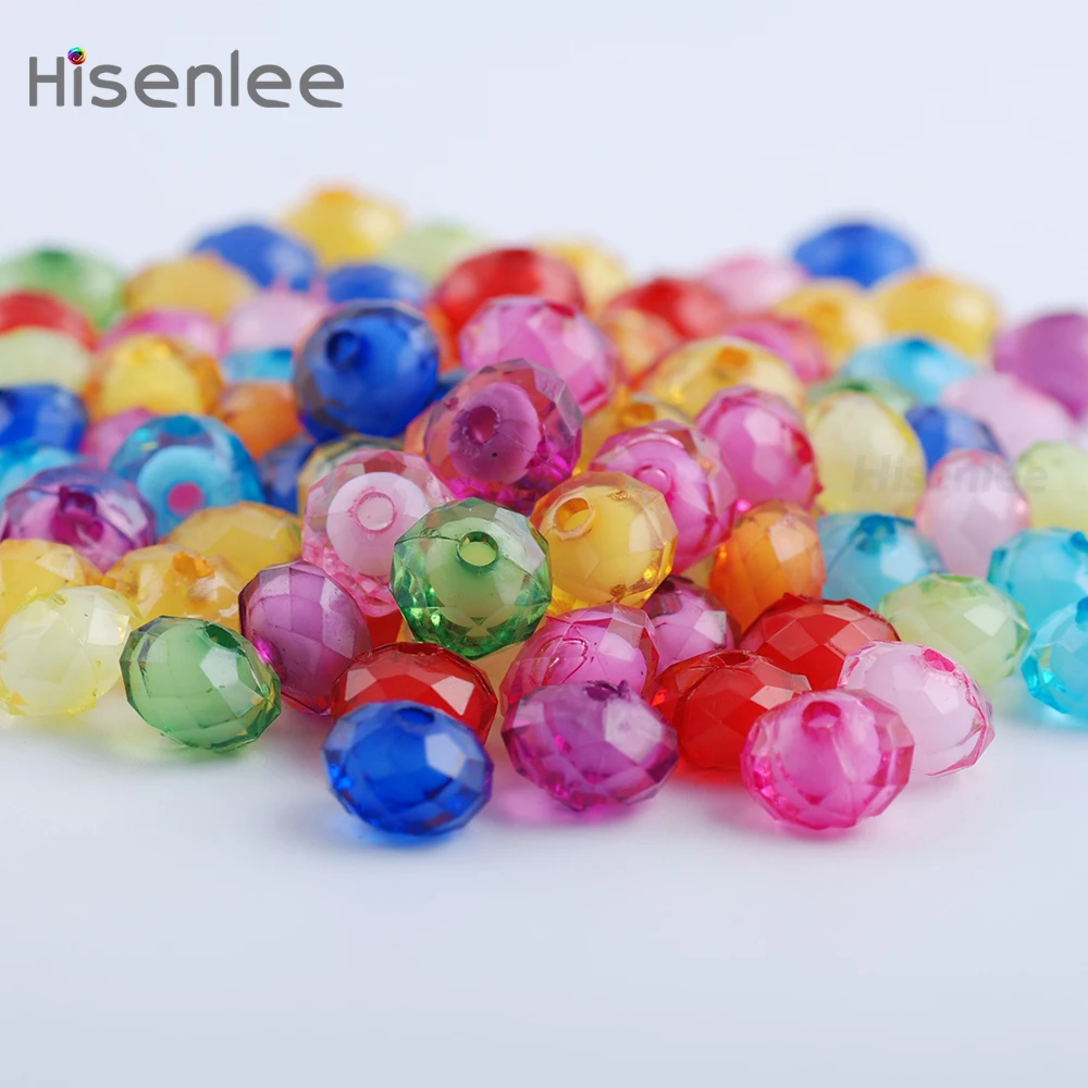 

Mixed Colors 6MM 8MM 12MM 18MM Acrylic Beads Loose Spacer Beads Hole 2.2mm for DIY Beading toy