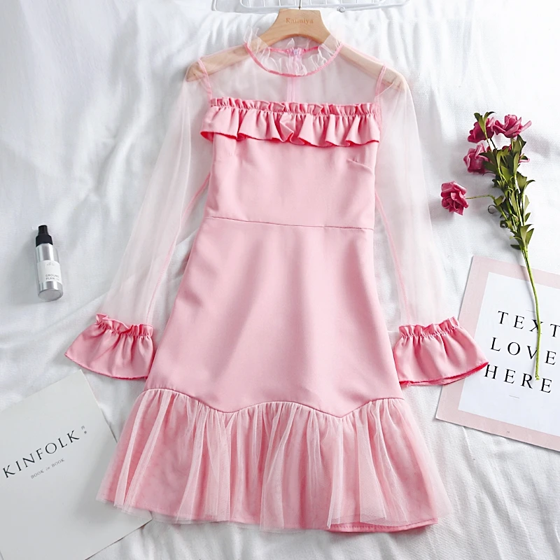 Платья Adomoe Junior для молодых девушек тонкие оборки милое кружевное платье с