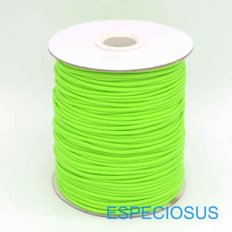 light green 20 цветов, 10 м, нейлоновый шнур, прядь, веревка, шнур макраме, браслет, плетеная веревка, сделай сам, ожерелье, бисероплетение, Вощеная Веревка, нить - Цвет: light green