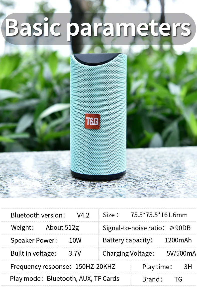 TG Bluetooth динамик портативный Открытый громкий динамик беспроводной мини Колонка 3D 10 Вт стерео музыка объемный Поддержка FM TFCard бас-бокс