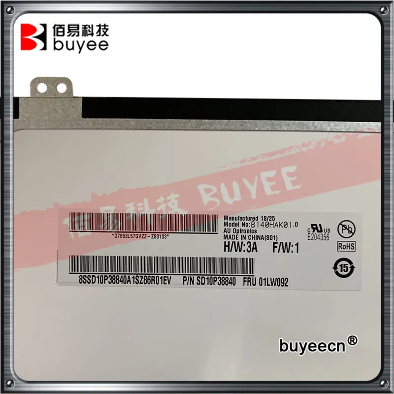 Оригинальный 14 &quotB140HAK01.0 сенсорный дигитайзер для lenovo Thinkpad T460S T470S ЖК-экран