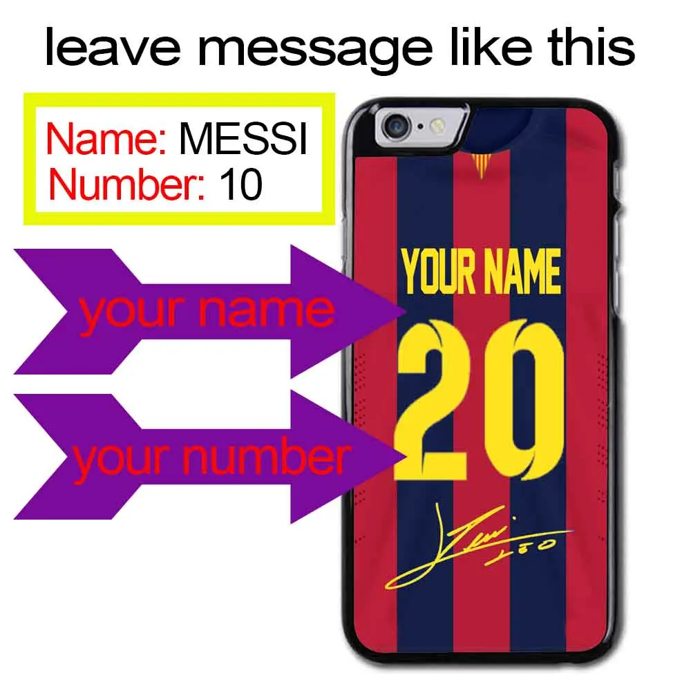 Изготовленный На Заказ Барселона чехол с надписью &quotMESSI&quot для iPhone 4S 5S SE 6 S 7 8 XR XS Max