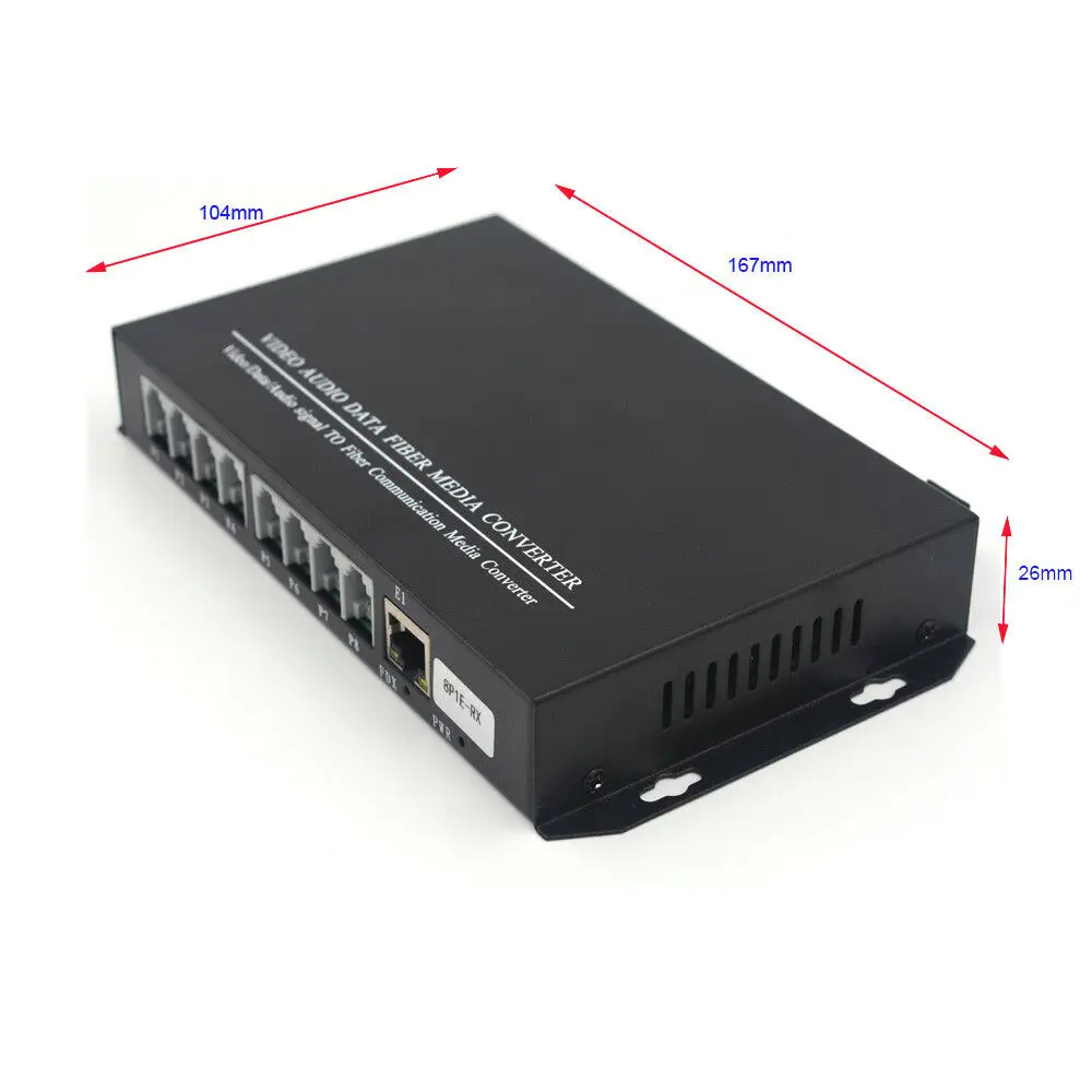 8 каналов PCM голосовой Телефон тел по волокну оптические преобразователи 100 м Ethernet