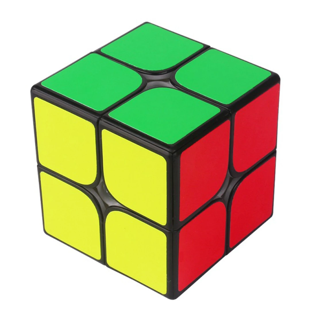 Yuxin маленький волшебный куб 2x2x2 головоломка куб 2 на 2 Нео Пазлы скорость Cubo Migico 2x2 офисная игрушка для мальчика антистресс игрушки для детей - Цвет: Black