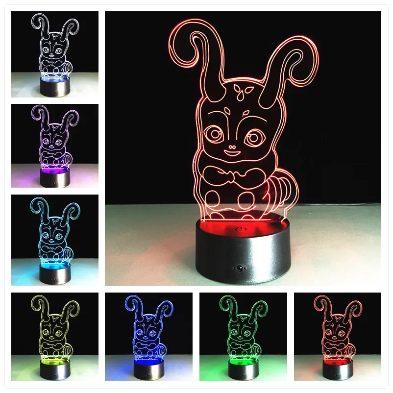 3d лампа Usb настольная светодиодный маленький настольный Ночной светильник