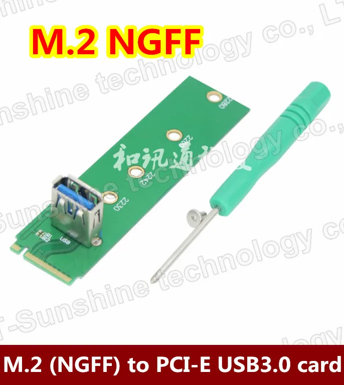 

50PCS/LOT Mining Machine Special-Purpose M.2 (NGFF) to PCI-E channel USB3.0 adapter card M.2 to USB 3.0 Card