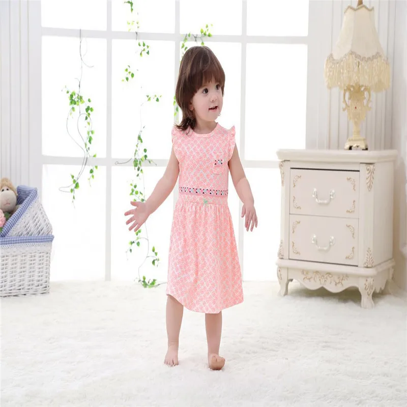 2016 новое Брендовое платье для маленьких девочек одежда без рукавов Летнее