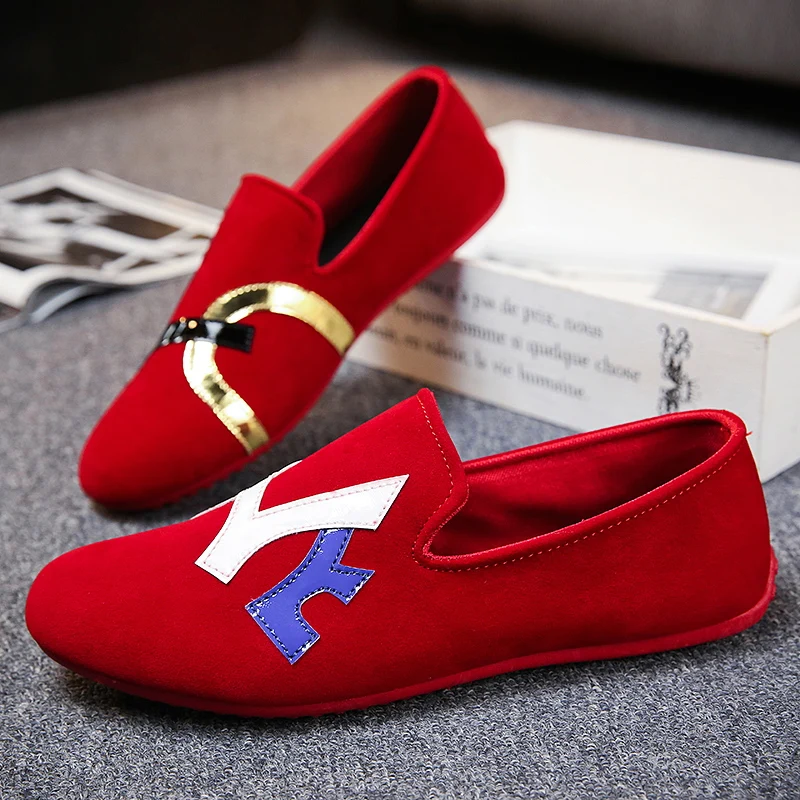 Men Slipony Flats slip-on Moccasins Retro British men's Boat shoes Loafer Chaussure Hombre man Casual Gommino Driving | Обувь