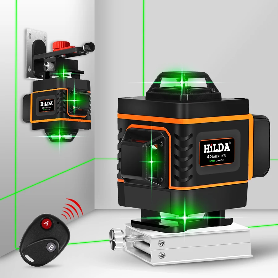 Лазерный уровень горизонтальный и вертикальный самовыравнивающийся 4D 16