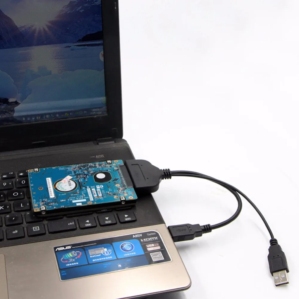 USB 3 0 для SATA 7 + 15 Pin (22 Pin) адаптер конвертер y-кабель с дополнительным 2