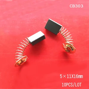 10 шт.лот, карбоновые щетки 5x11x16 мм для Makita CB 303 CB303 2107F, 4101RH, 4131, 5017RKB, 5603R, 5604R, 5703R, 5704R, 5705705r и т. Д.