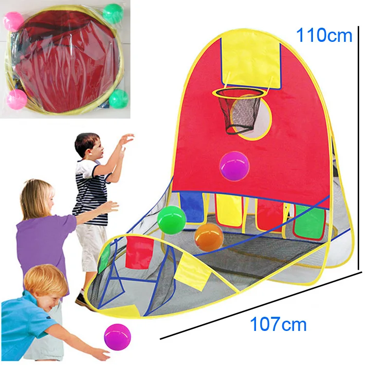 Kids Ball Pit Play Tent With Basketball Hoop And Zippered Storage Bag For Toddlers Ocean Pool Outdoor Sport Toys | Игрушки и хобби