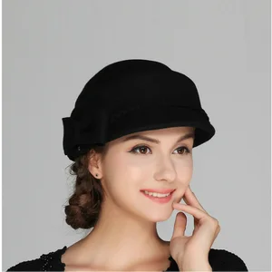 Шляпа фетровая женская, Элегантный Модный берет из шерсти, в британском стиле, для отдыха, B-7582, Осень-зима