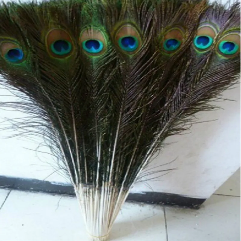 Pluma de pavo real natural, pluma de alta calidad EMS, 500 piezas, 90-100cm / 36-38 pulgadas, decorativa, color Natural, env&iacute;o gratis-0