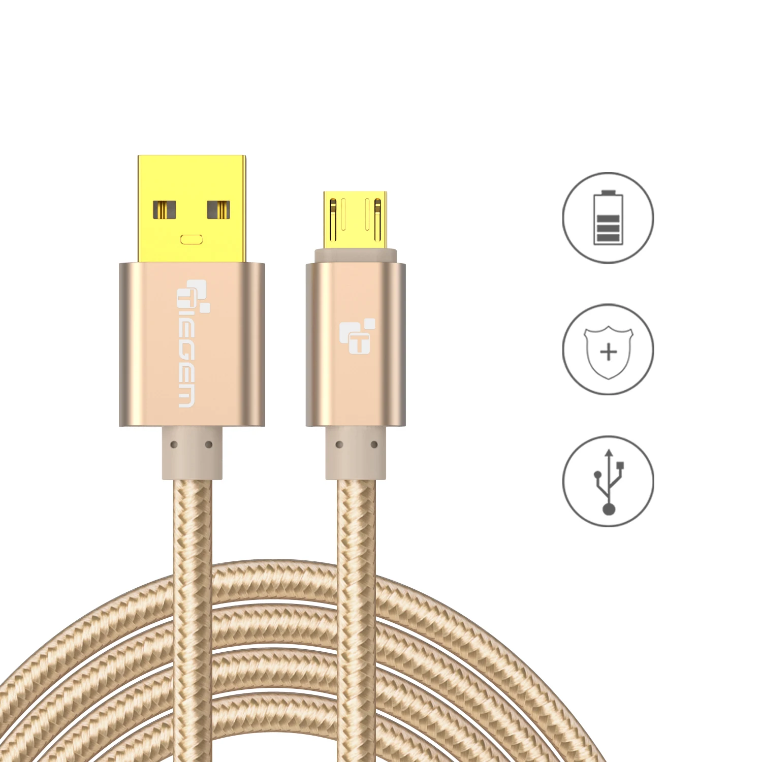 Micro USB кабель, tiegem быстрой зарядки мобильного телефона USB Зарядное устройство кабель 1/2/3 м кабель синхронизации данных для Samsung HTC LG Android