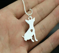 newest summer fashion cute chihuahua necklace metal cartoon dog pendant jewelry golden colors plated 12pcslot