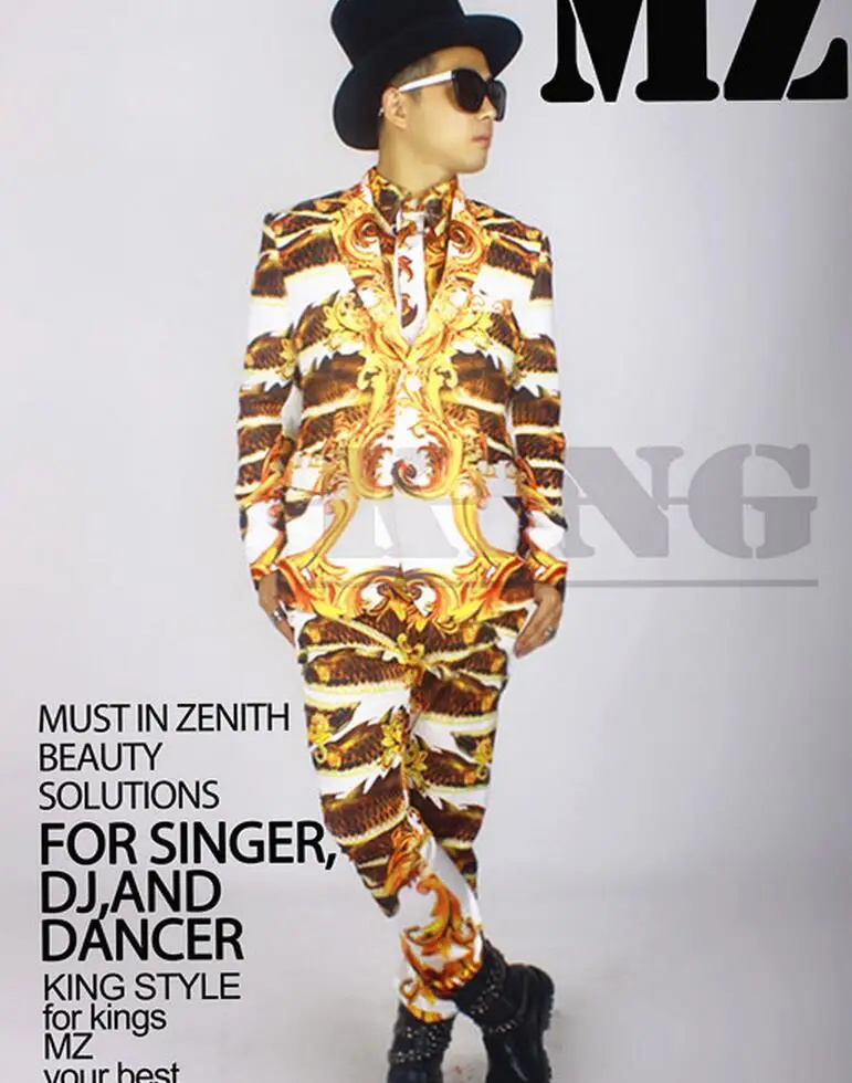 2021 тонкая мужская одежда для сцены Блейзер платье в европейском и американском