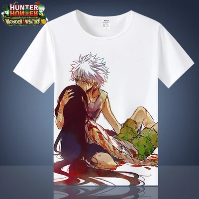 Мужская и женская дизайнерская футболка Hunter X Hunter, Карнавальная футболка GON FREECSS, новая футболка с аниме Kurapika, модные футболки Killua TX054