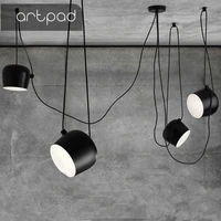 artpad industrial spider pendant light for diving room restaurants kitchen pendant lights white black e27 led hanging lamp