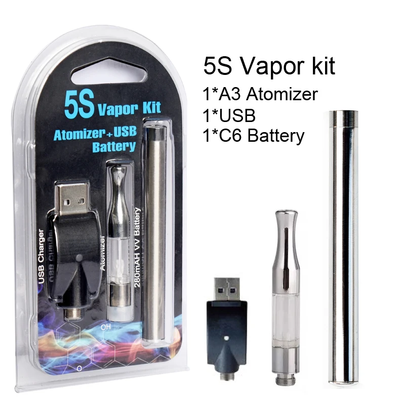 2018 5S комплект для вейпера мини блистерная Vape ручка C6 510 Батарея O электронная