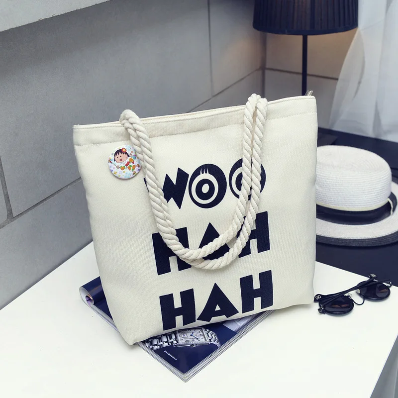 New Arrival Women Canvas Shoulder Bag Casual Animal Cartoon Printed Large Capacity Handbags Tote Fashion Ladies Shopping Bags | Багаж и