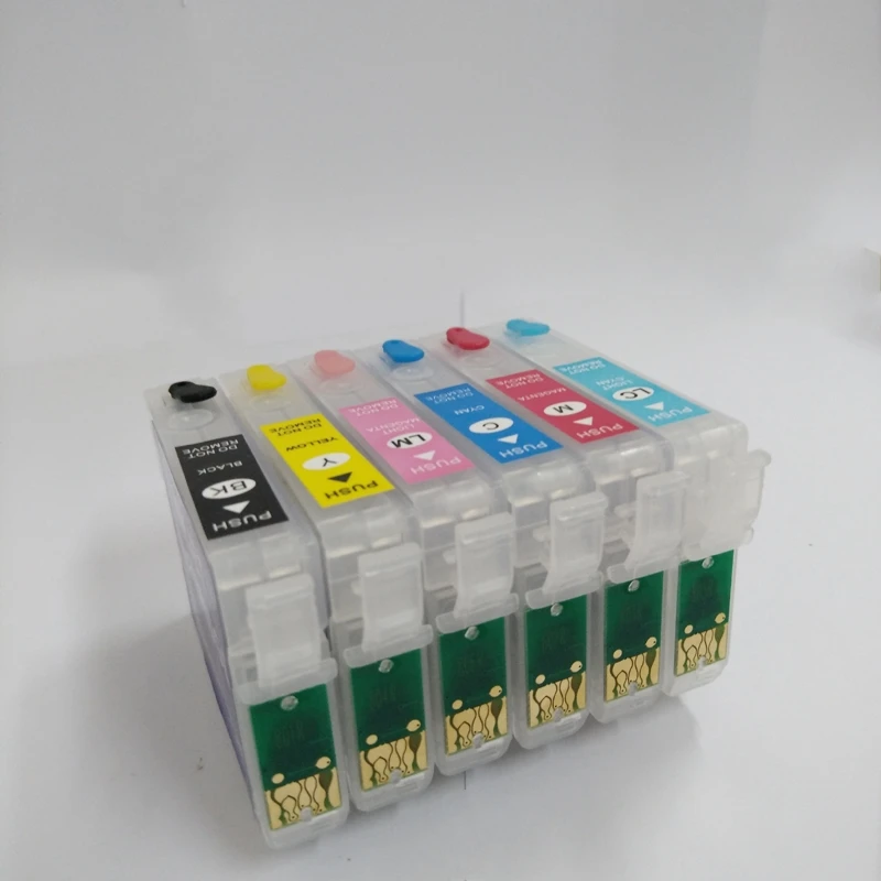 

Заправляемый картридж для чернил einkshop для T0811 - T0816 ForEpson t0811 Stylus photo R270 R390 RX590 R290 R610 RX690 T50 TX700W