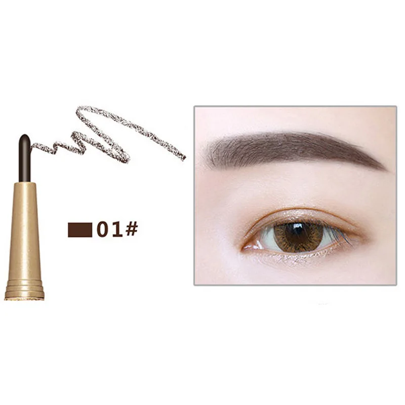 Waterproof Eyebrow Pencil Pen Eye Brow Liner Cosmetic Makeup Beauty Tool Lasting 3pcs Replace Ink + Templates | Красота и здоровье