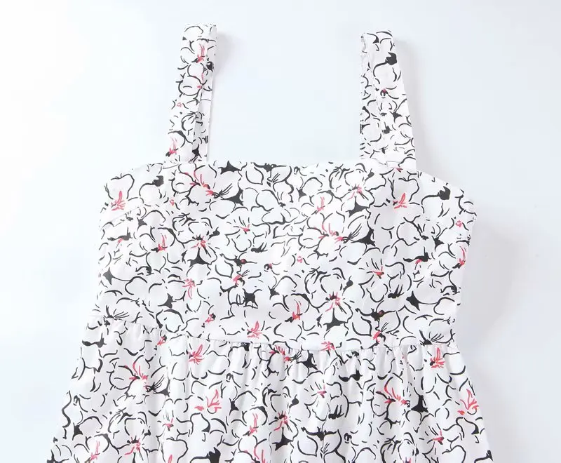 Fashion women XQ8-50-9369 European and American Wind Printed Suspended Dresses | Женская одежда