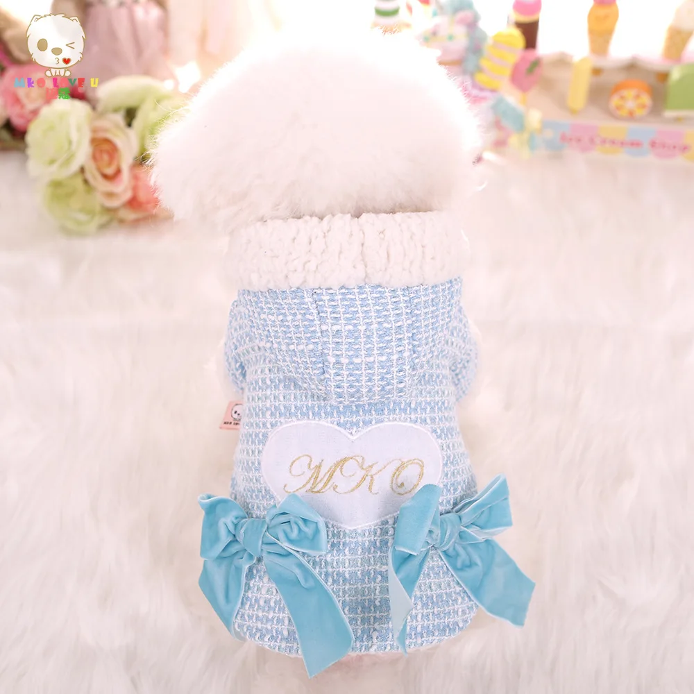 Dog Coat Pet Clothes For Dogs And Cats Winter Warm Hooded Jacket Yorkshire Chihuahua Clothing Dog Clothes Tweed Plaid Cat Coat