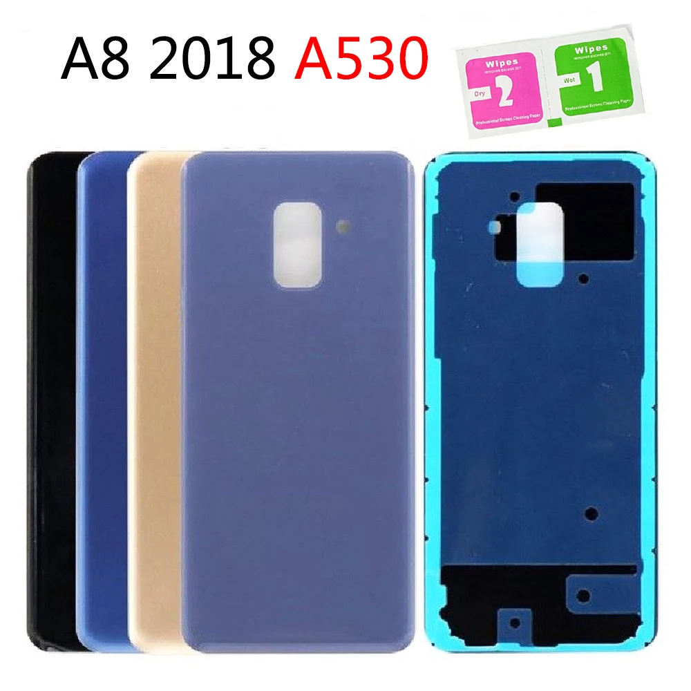 Задняя стеклянная панель Sinbeda для Samsung Galaxy A8 2018 A530 A530F A530DS Батарейная дверь задняя