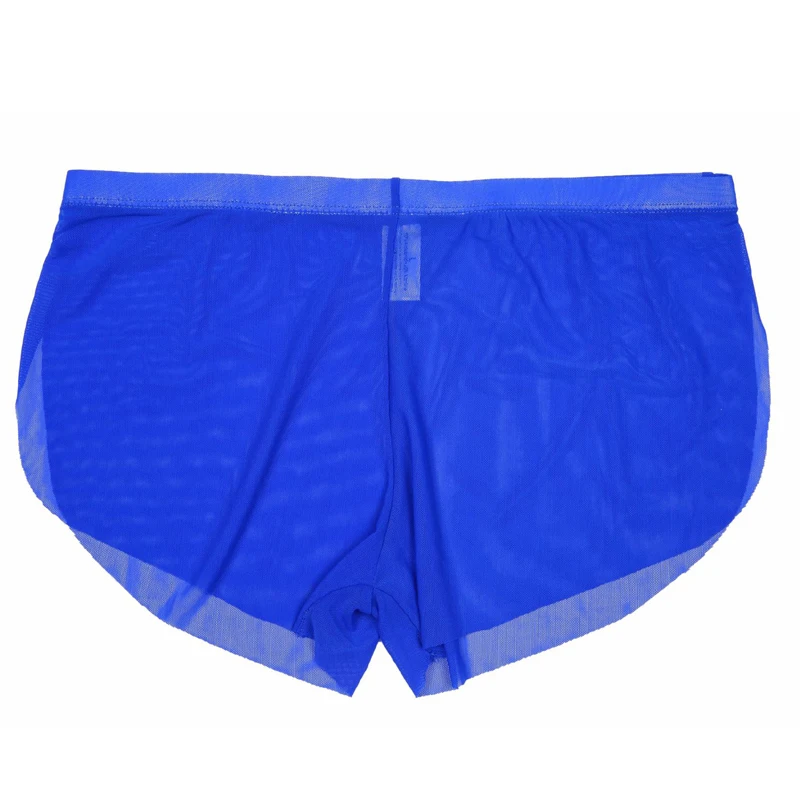 Мужские шорты боксеры сексуальные ультратонкие прозрачные сетчатые с низкой