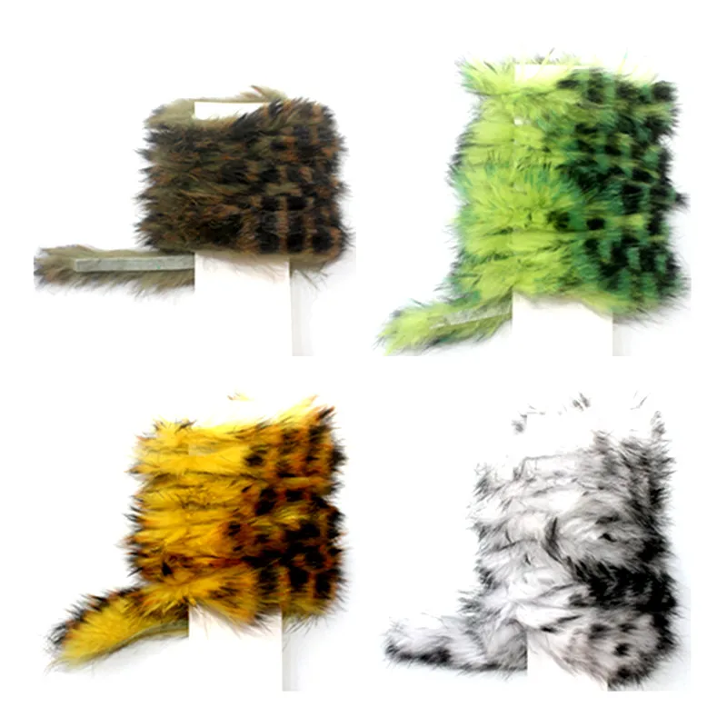 KKWEZVA 50 см полосы из кроличьего меха для вязания мух материал Рыболовные Мухи
