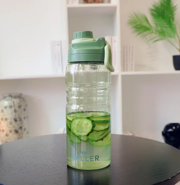 green 2L 1Л 1.5л 2л большой емкости бутылки для воды для занятий спортом на открытом воздухе, таких как баскетбол для футбола и бега, скалолазание спортивная чашка - Цвет: green 2L