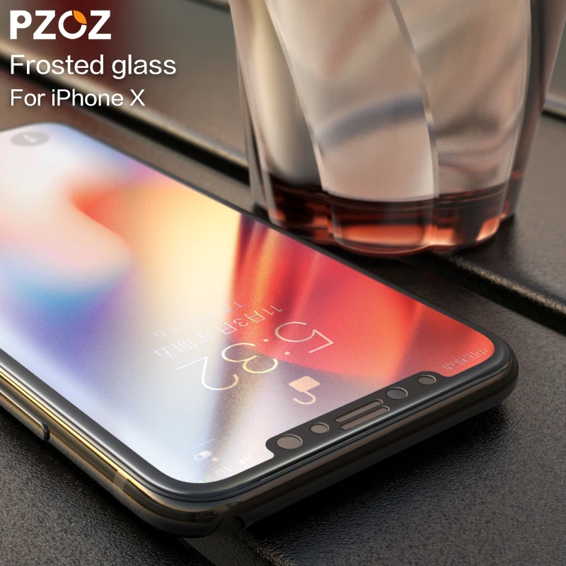 PZOZ для apple iphone x закаленное стекло полное покрытие 5D edge iphone x пленка для iphone 10 защита экрана матовая упаковка стекла 5D посылка