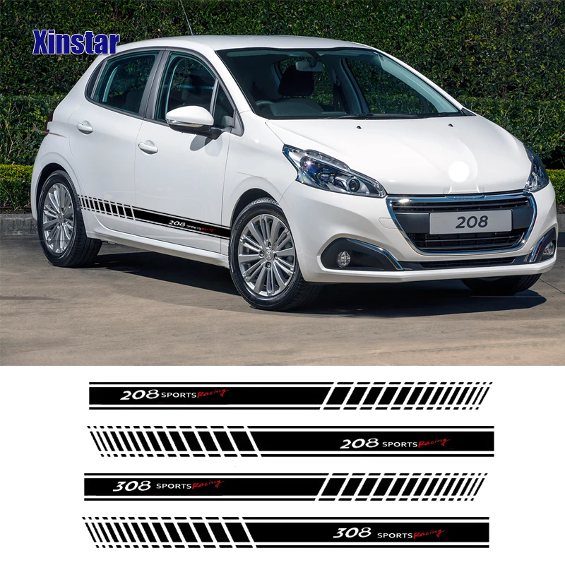 2 шт. автомобильные боковые наклейки для Peugeot 106 108 206 2008 3008 208 308 508|Наклейки на