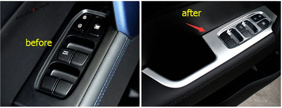 

Yimaautotrims Inside Door Handle Panel Surround Window Switch Cover Trim Fit For Hyundai Creta IX25 2015 2016 2017 ABS Interior