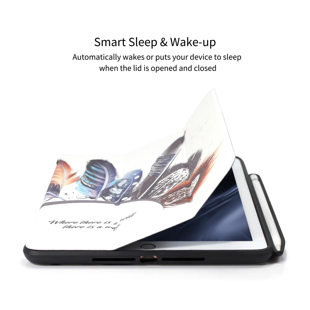 Чехол для iPad 2018 кожаный магнитный Смарт WOWCASE 9 7 с держателем карандашом и