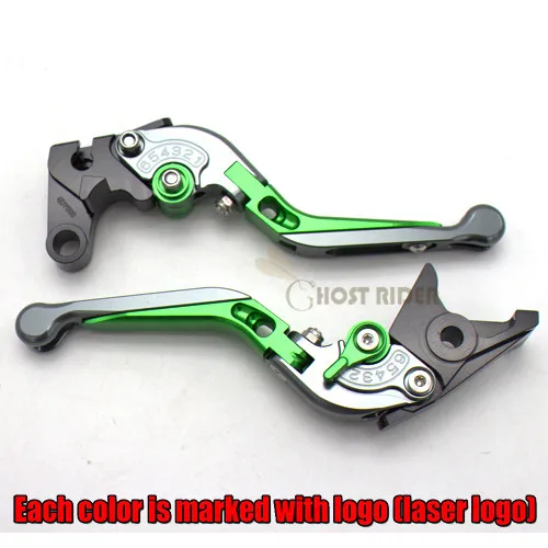 Titanium green Логотип(ZR-7) зеленый+ Титан для Kawasaki ZR-7/S ZR7 ZR7S 1999-2003 2000 2001 2002 ЧПУ мотоцикл Рычаги Тормозная система сцепления - Цвет: Titanium green