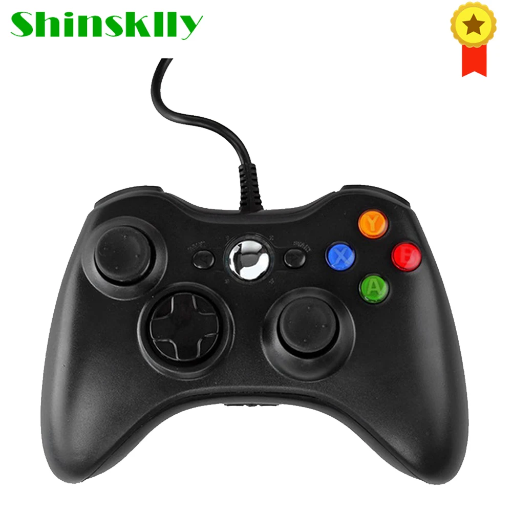 Shinsklly New USB Wired Gamepad For Xbox 360 Controller Joystick Official Microsoft PC Windows 7 8 10 | Электроника