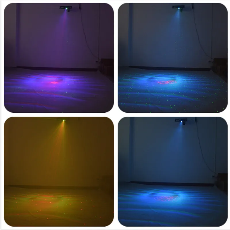 Беспроводной дистанционный лазерный проектор RG 16 Gobo смешанная вода Galaxy RGB