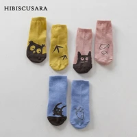 new kids socks cute cartoon owl kitten asymmetric socks newborn infant toddler baby pairs colors socks anti slip socks