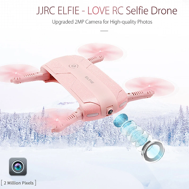JJRC H37 RC Дроны для селфи Карманный Дрон с квадрокоптером FPV Wi-Fi камера Elfie складной