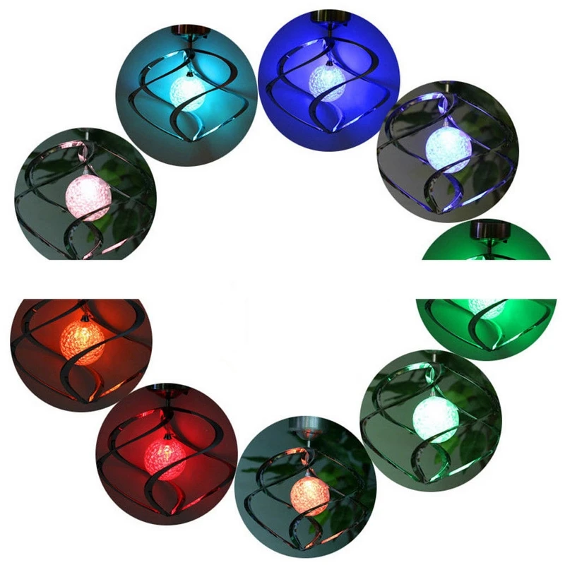 

7-Colour Solar Powered LED Wind Chimes Wind Spinner Outdoor Hanging Spiral Garden Light Courtyard Decoration Wind Chime Light