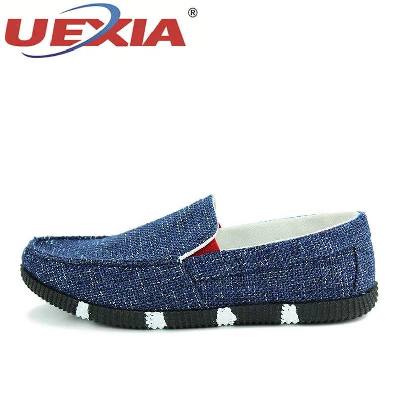 UEXIA Casual Men Shoes Summer Moccasin Slip on Sneakers Designer Male Flats Canvas Alpargatas Zapatillas Superstar | Обувь